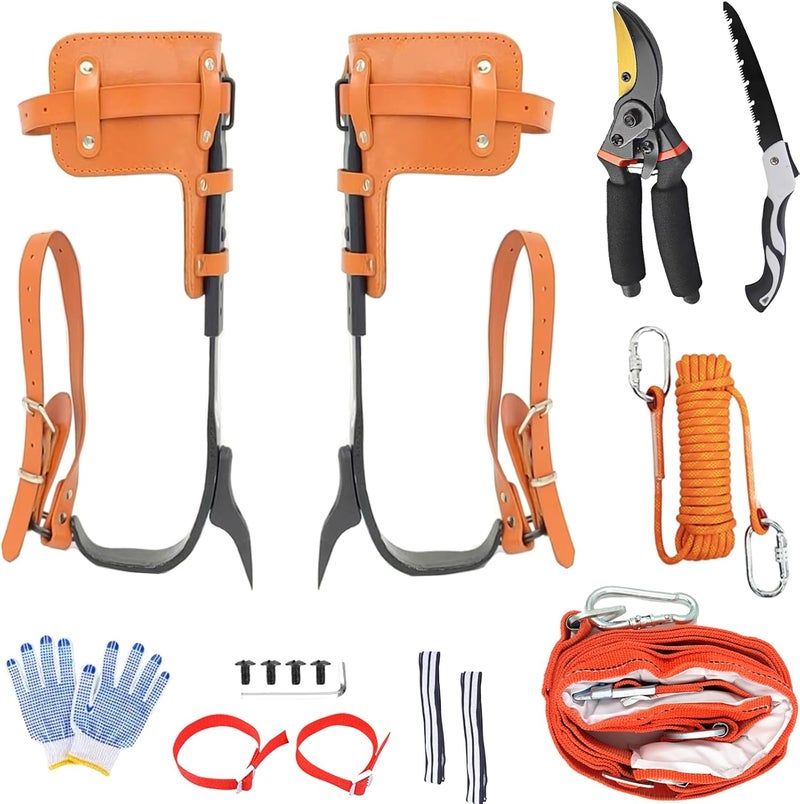 timiland Tree Climbing Spikes Set,Tree Climbing Gear，Rock Climbing Kit with Professional Accessories,Adjustable Length Design,Alloy Steel Pole,Hunting and Observation, for Climb,Fruit Picking - Image 1